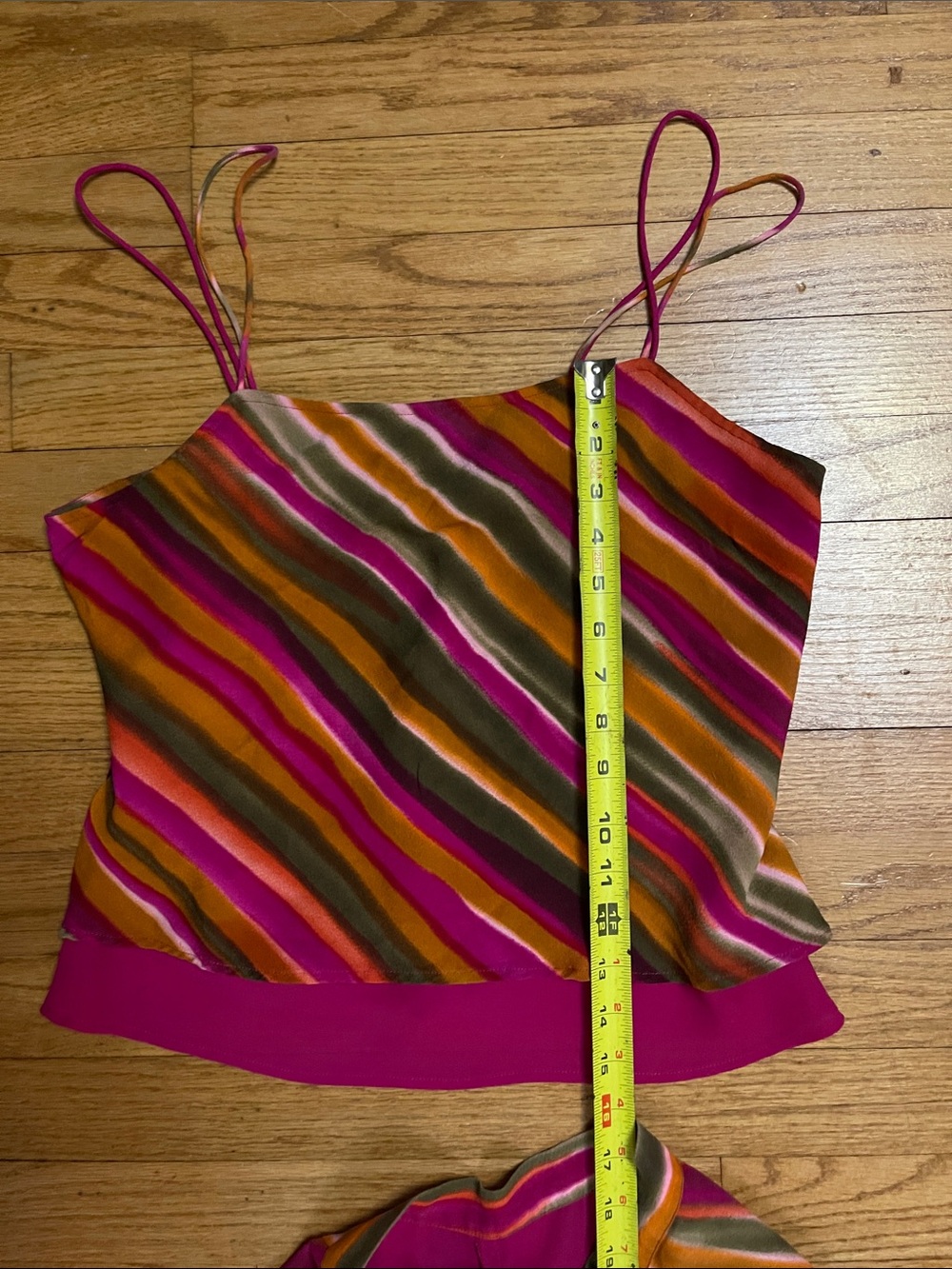 Vintage Y2K Cache Silk Flowy Two Piece Set Size Medium Pink Multicolor - Picture 9 of 12